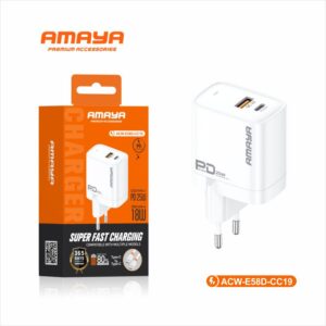 Amaya PD25W+USB18W Fast charger with C-TO-C Cable