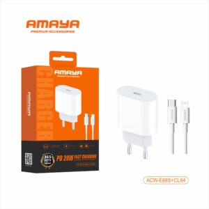 Amaya PD20W Fast charger with C TO L cable