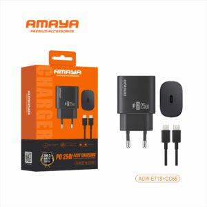 Amaya PD25W Fast charger with C-TO-C cable